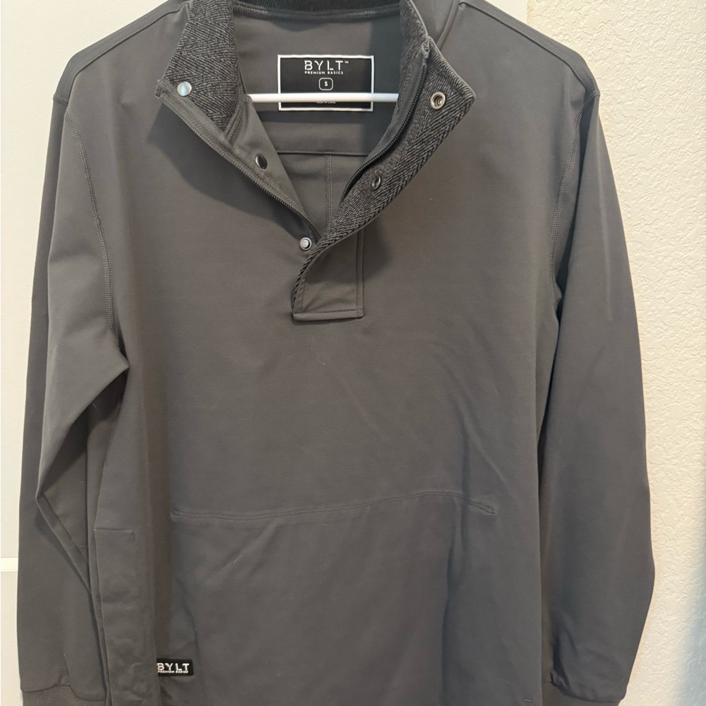 BYLT Basics Gray Lightweight Shirt Jacket